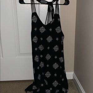 Black and white print dress